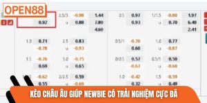 Kèo Châu Âu giúp newbie có trải nghiệm cực đã